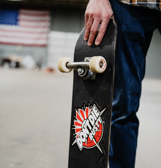 Don't Die Rusty Logo Sticker